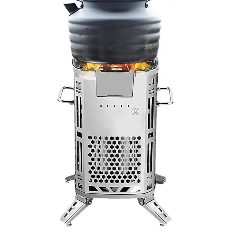 

Indoor Wood Stove With Fan Wood Burning Fireplace Indoor Portable Stainless Steel Tent Wood Stove Outdoor Cooking For Hiking