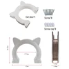 Cat Door Dog Hole Access Direction Controllable Toy For Pet Training Dog Cats Kitten ABS Plastic Small Pet Gate Door Kit Cat Dog 4