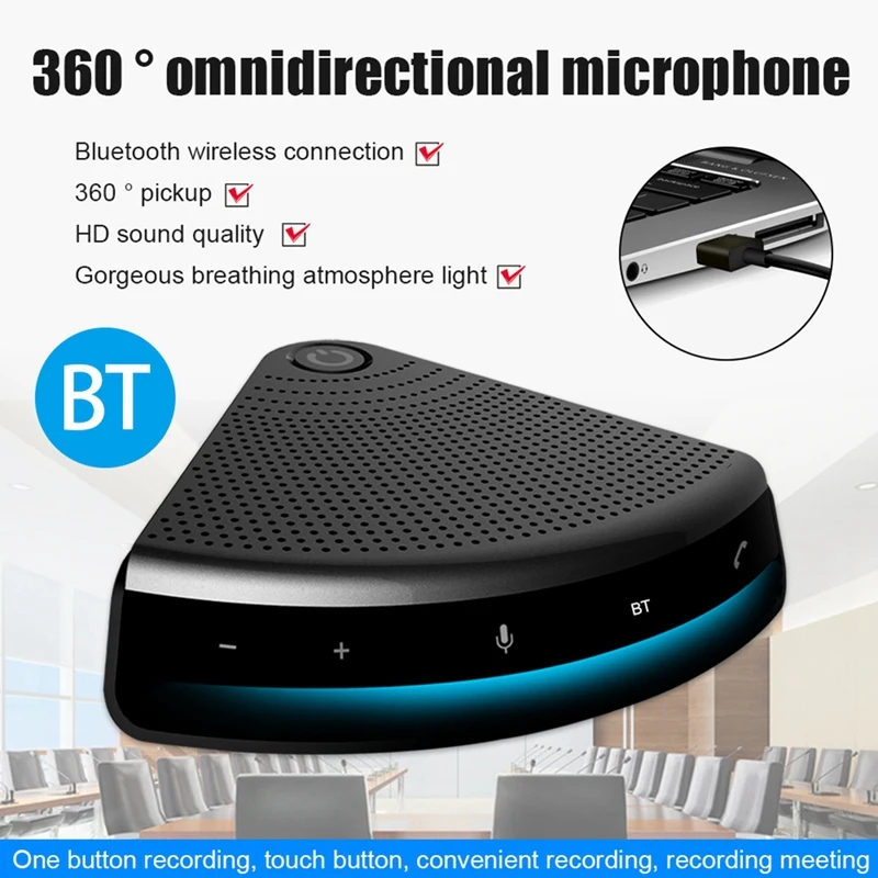 

USB Conference Microphone HD Noise Cancelling Microphone Desktop Computer Laptop Omnidirectional Condenser Mic