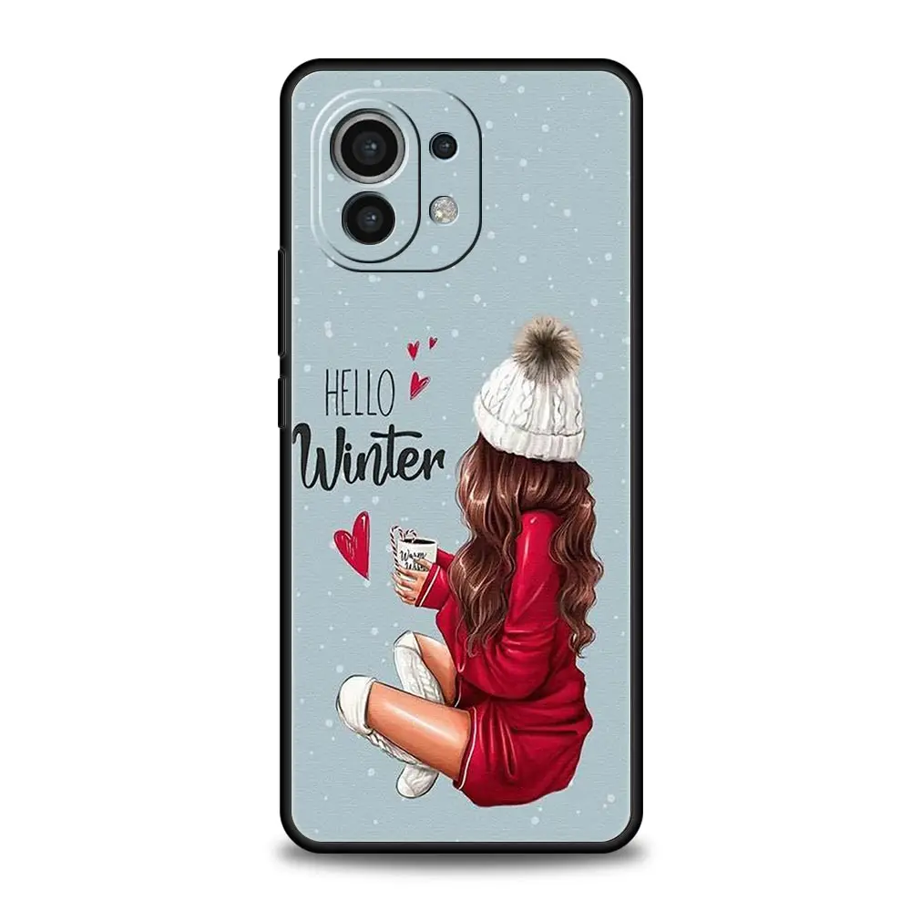 Festive Girls Art Coffee Phone Case - Christmas Edition