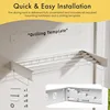 Laundry Wall Mounted Clothes Drying Rack, 40 INCH Wide, 60lbs Capacity,16.4 Linear Ft,Foldable Clothing Drying Rack 4