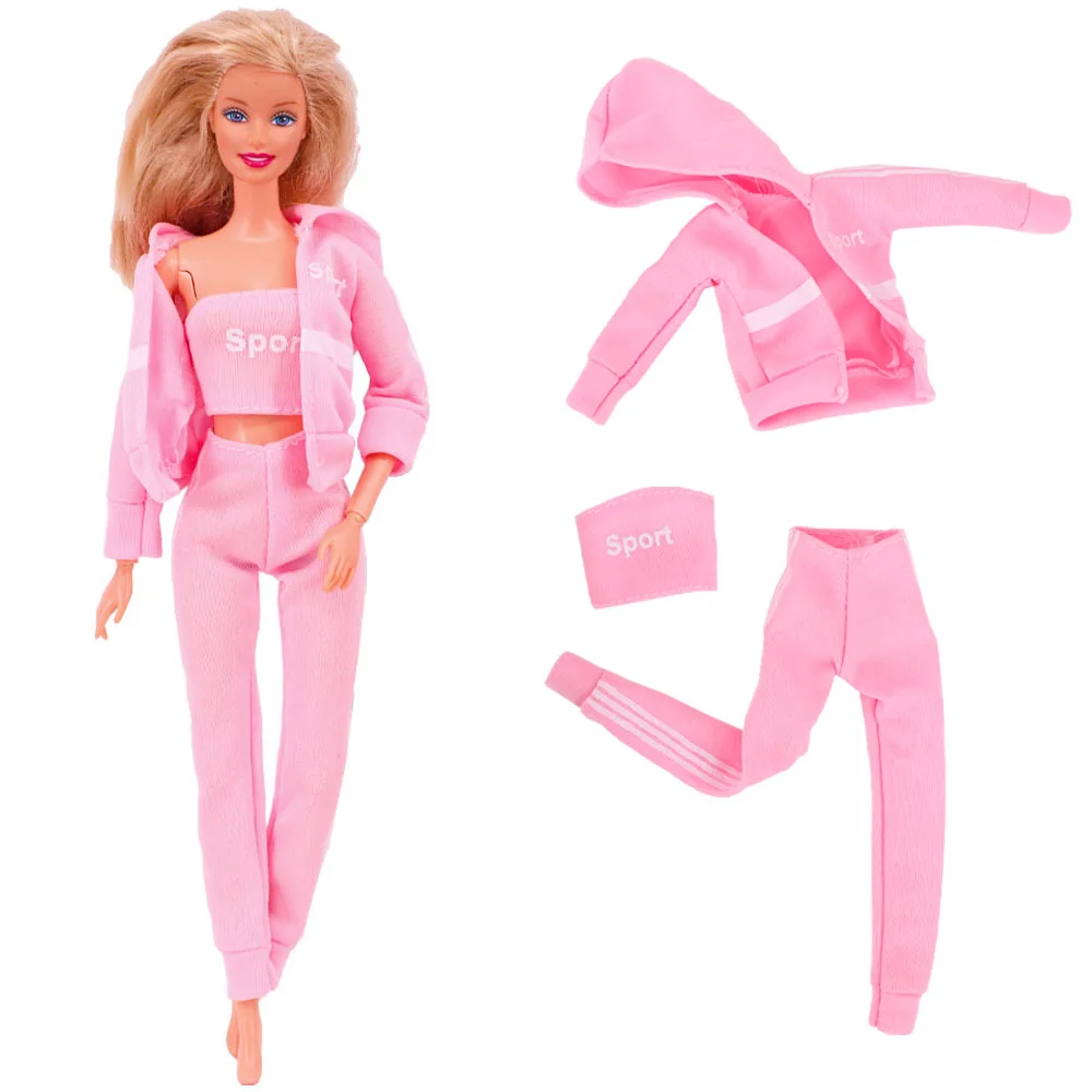 Pop Doll Clothes Sportswear Outfit Dress Fashion Coat Hoodie Top Pants Hats Clothing For Barbis&BJD Doll Accessories Girl`s Toy 3