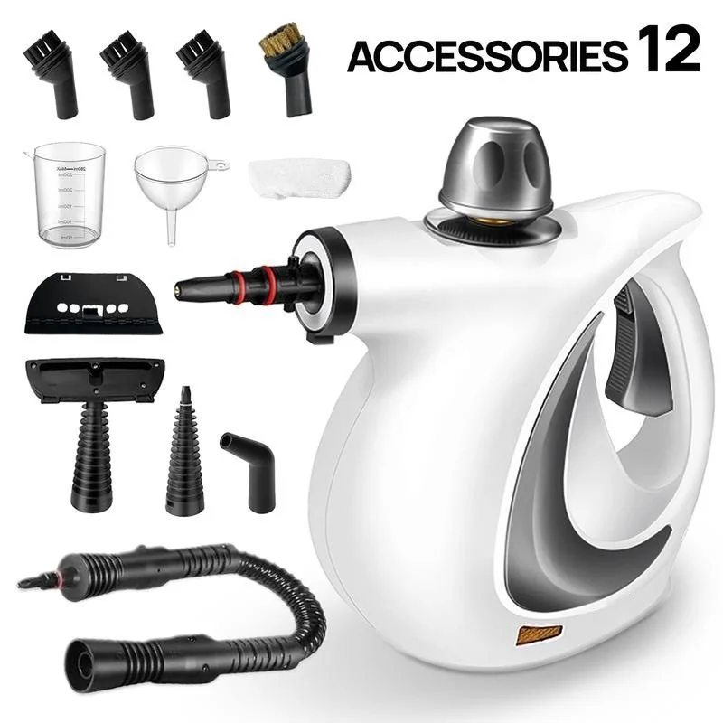 12 accessories High Temperature High Pressure Steam Cleaner Air Conditioner Kitchen Range Hood Oil Stain  Machine Disinfectio