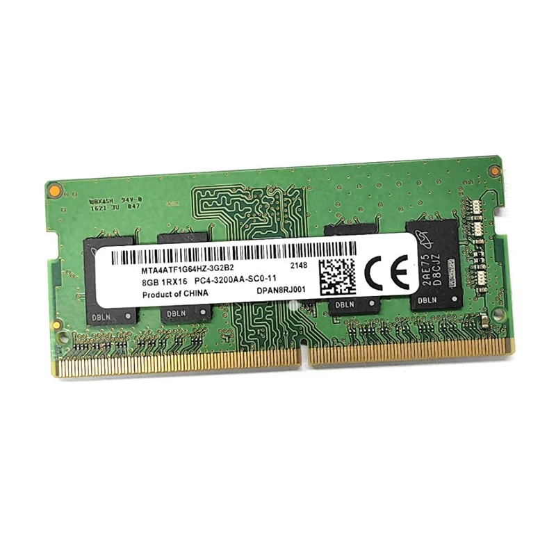 

DDR4 8GB 3200Mhz RAM Memory Replacement Accessories PC4-25600 1.2V SODIMM Memory 260 Pin RAM Memory Laptop RAM Memory