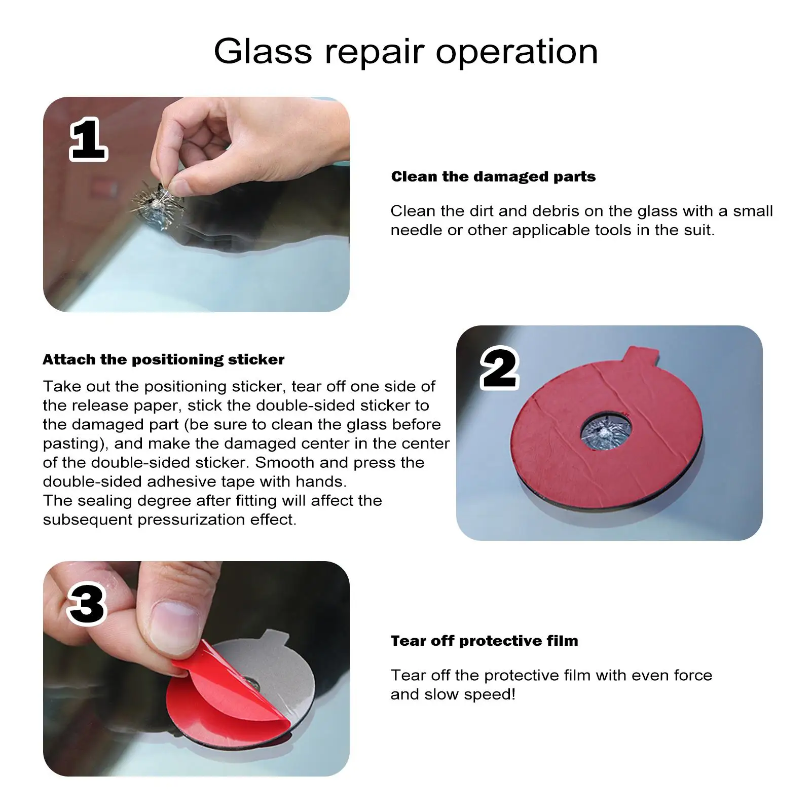 Windshield Repair Liquid with Nano Ceramic Adhesive for Car Glass Crack Fix