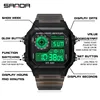 SANDA 6133 Digital Watch Men Sport Chronograph Date Lady Wristwatch TPU Band Week 50m Waterproof unisex Electronic Clock Gift 5
