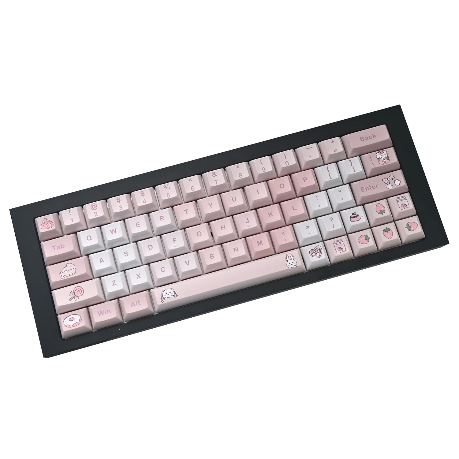 Sweet Rabbit Pbt Keycaps Pink Kca Profile Mechanical Keyboard_voghion.com