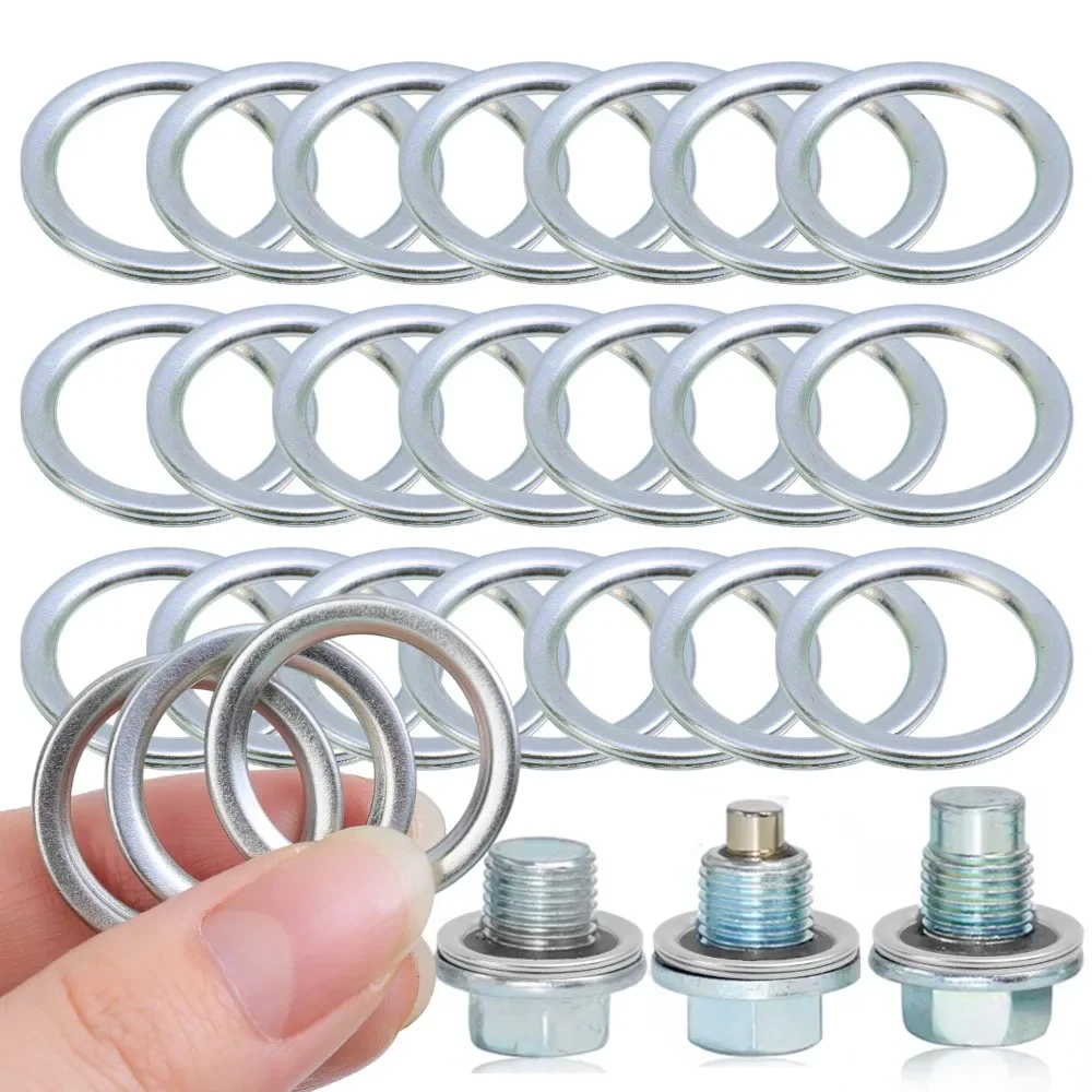 Oil Drain Plug Gasket Oil Drain Plug Seal Washer O Ring Gasket Sealing Washers Engine Gasket Set Copper Gasket Combination Iron Car Oil Pan Gasket Rear Axle Housing Filler Plug Car Transmission Drain Plug Leakproof Sealing Washer 1215710010 For Toyota