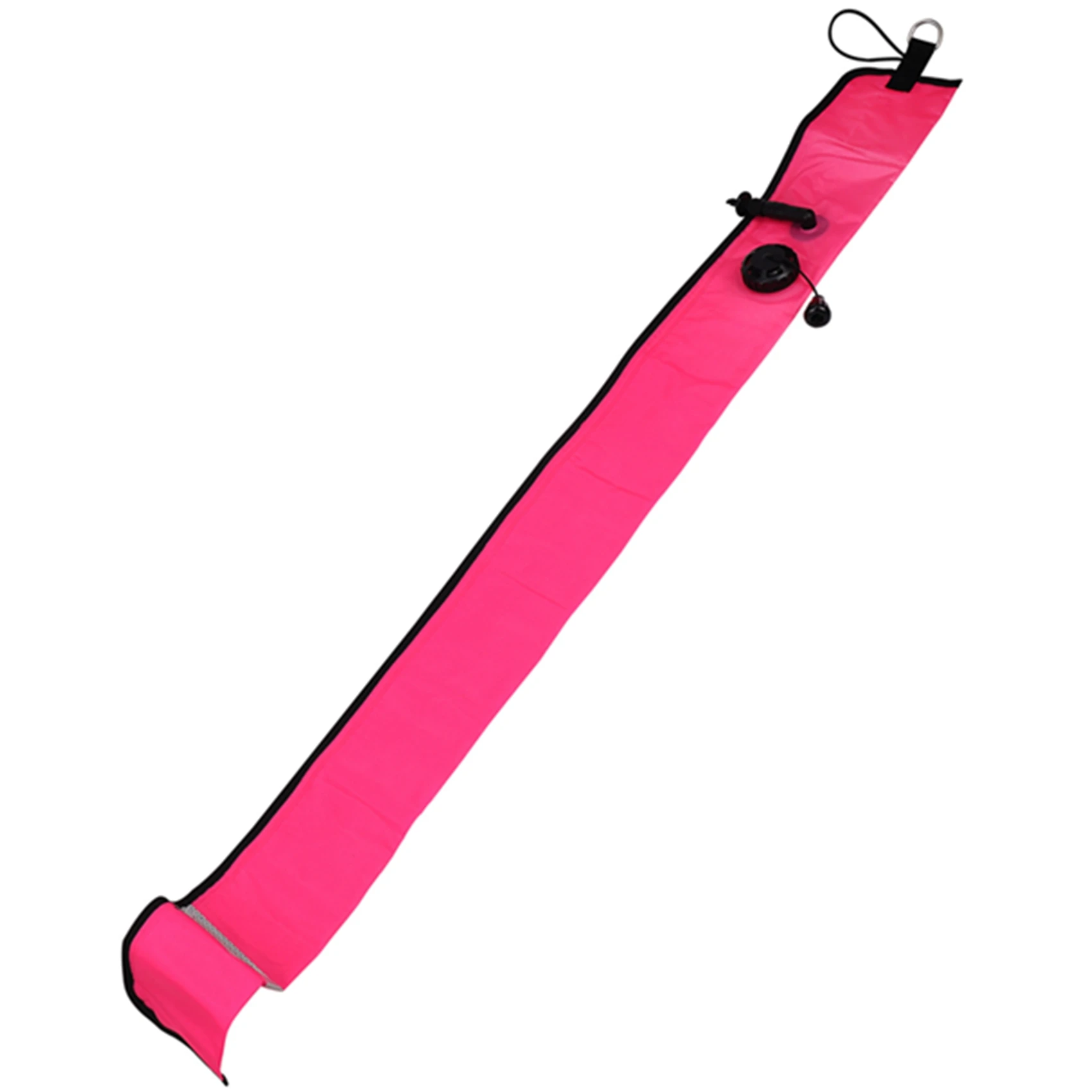 

1M Scuba Diving Inflatable SMB Surface Signal Marker Buoy Visibility Float Signal Tube Sausage,Rose Red