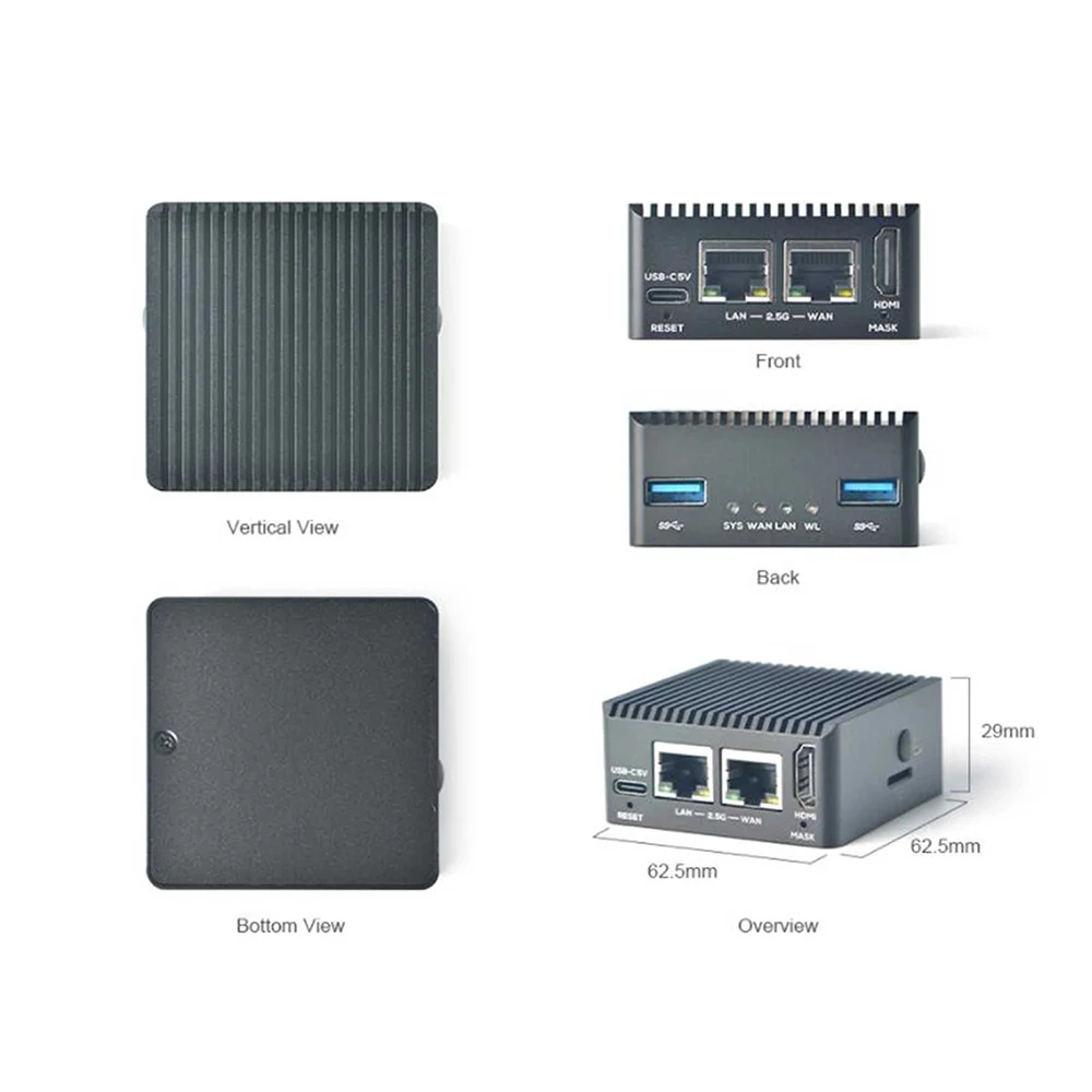 NanoPi R5C Rockchip RK3568  2.5G ̴ Ʈ ɼ   ġ  M.2 WiFi  HDMI2.0, /Openwrt/