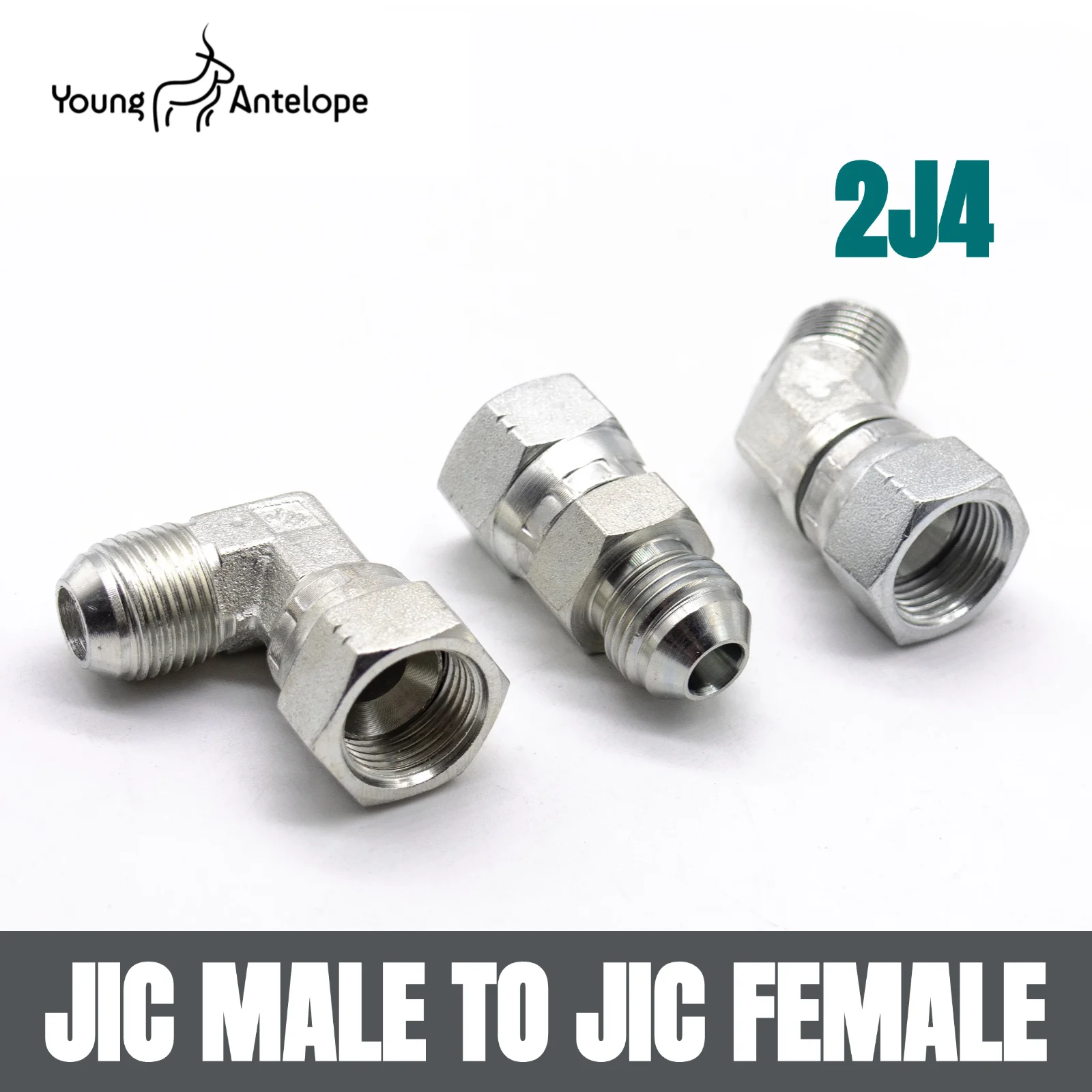 JIC threaded Inner and outer union 2J4 hydraulic 45 ° elbow 74 degree ...