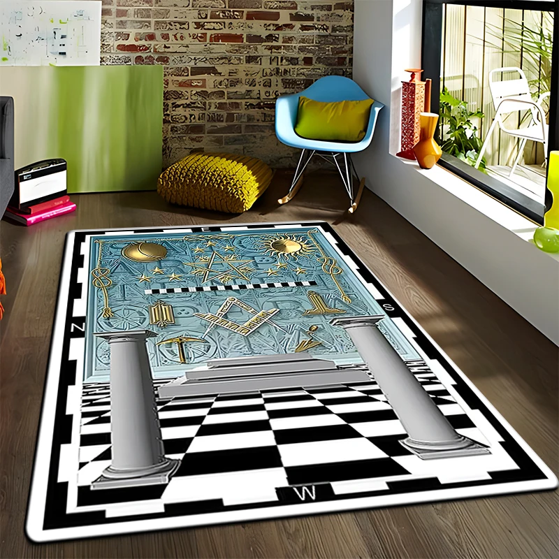 Niyoung Dangerous Magical Game Ouija Board Pattern Area Rug, Bedroom Living Room Kitchen Rug, Doormat Floor Mat Standing Mat, Children Play Rug