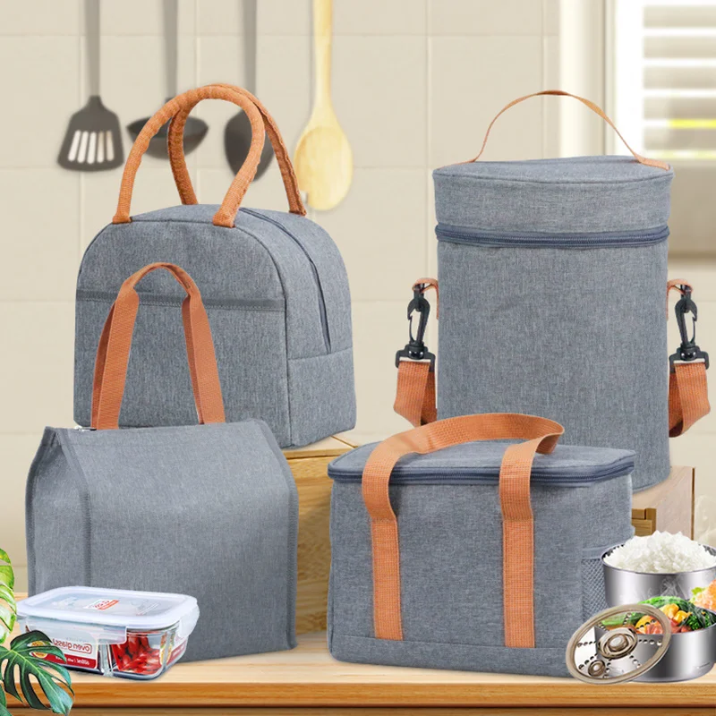 

4 Style Portable Large Thermal Lunch Bag Women Working Insulated Bento Pack Meal Cold Storage Waterproof Picnic Bags for Girls