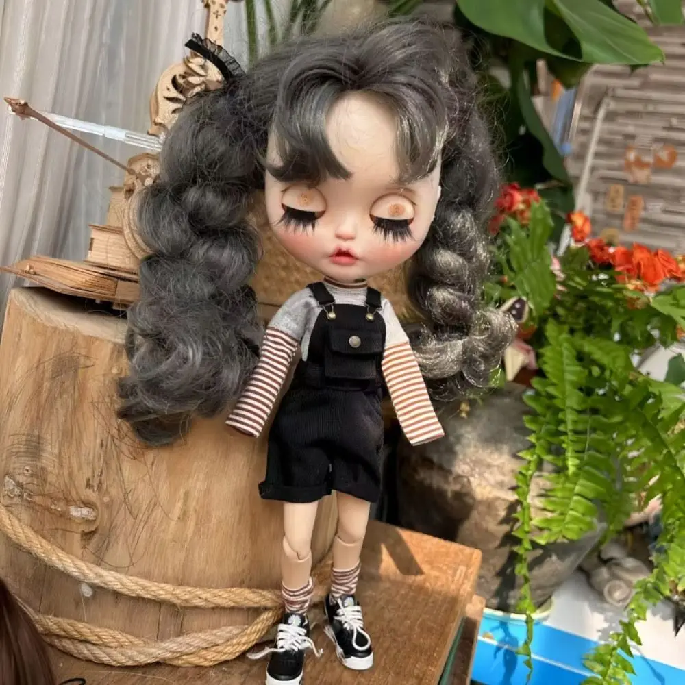 DIY Handmake Fashion Stripe Shirt 6 Styles DIY Gift T-shirt Tops Casual Wear Shirts for for blythe Dolls