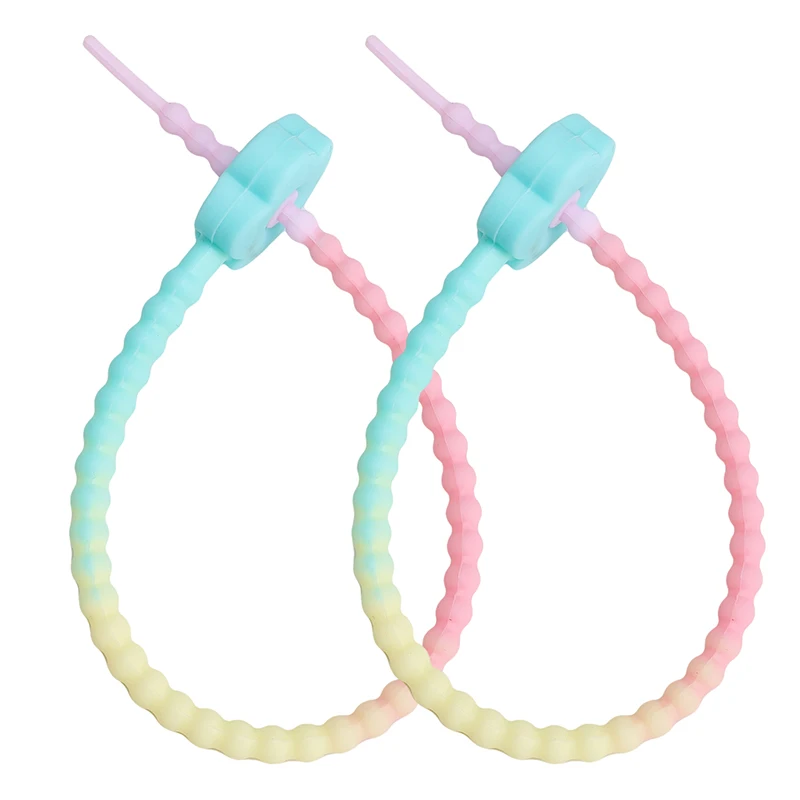 Vibrant Silicone Keychain with Decorative Lanyard