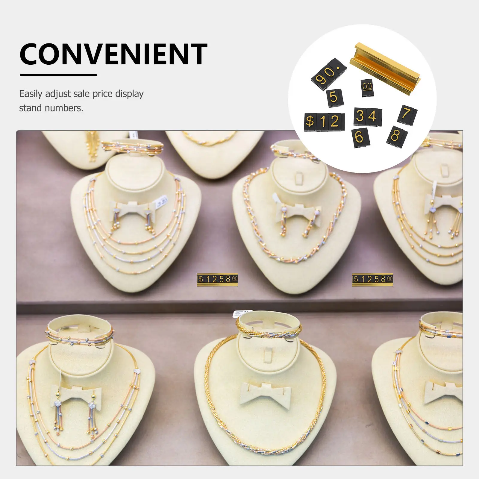 16세트 가격표 표시대 조절 가능한 매장 카운터 블록 유연한 보석 소매점 표시판 홀더 미니 가격 표시 큐브