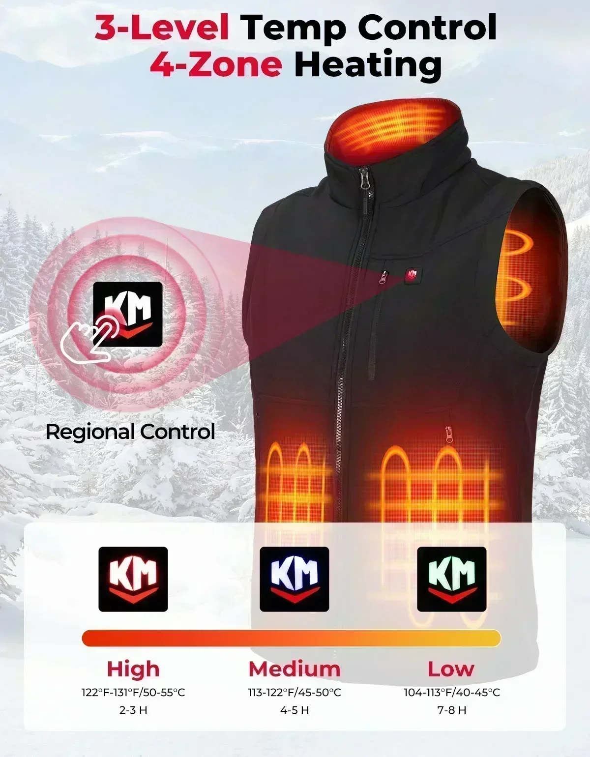 Heating Zones Best Heated Vest 2019 Gobi Heat Men's Dune Zone - Main Image
