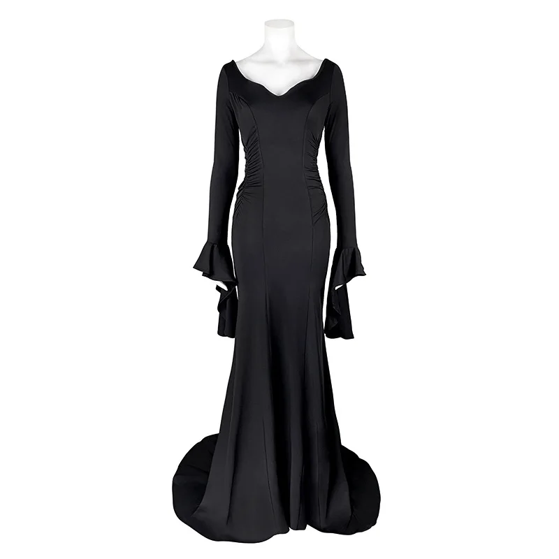 long sleeve drawstring dress Solid Long Sleeve Hoodie Dress with Drawstring