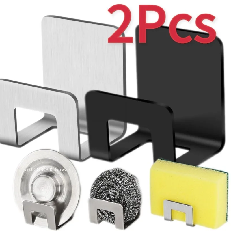 Kitchen Sponges Holder Stainless Steel Sink Sponges Drain Drying Rack Self Adhesive Storage Holder Wall Hooks Kitchen Organizers Kitchen Sponges Holder Stainless Steel Sink Sponges Drain Drying Rack Self Adhesive Storage Holder Wall Hooks Kitchen Organizers