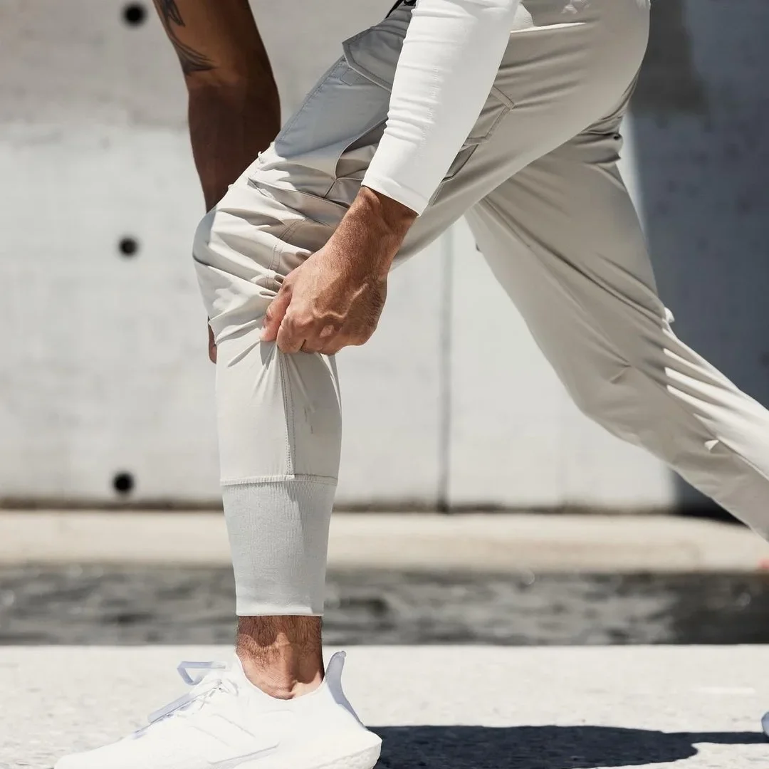 Ice Silk Loose Fit Long Pants Autumn Thin Style Cuffed Sports Trousers Multi Pocket Quick Dry Skateboard Long Pants