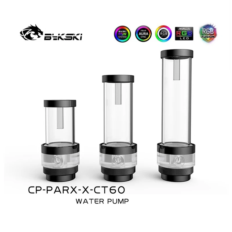 

Bykski CP-PARX-X-CT60, комбинация насоса-резервуара, максимум 3800 об/мин/расход л/ч/подъем 3 метра, акрил/POM