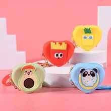 

Silicone Kawaii Heart Popits Mini Coin Purse Fidget Toys Relieve Stress Relief Pop Its Bubble Purses Bags Holiday Gifts