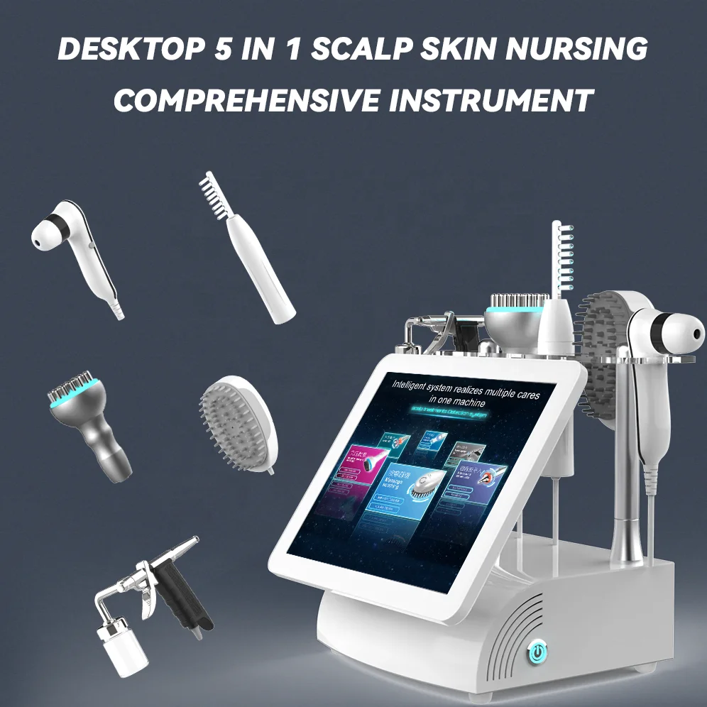 Multifunctional 15 inch 5 In 1 High Frequency Hair Scalp Massage Device for Hair Spa