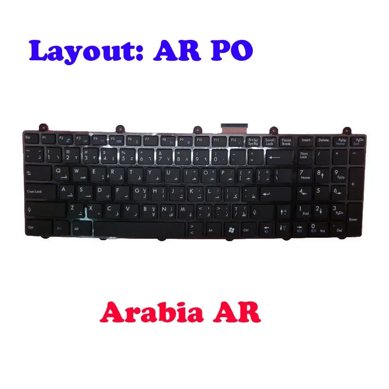 

AR Клавиатура PO для MSI GT780 V123322BK1 S1N-3EAR251-SA0 S1N-3EPT271-SA0 Arabic Португалия