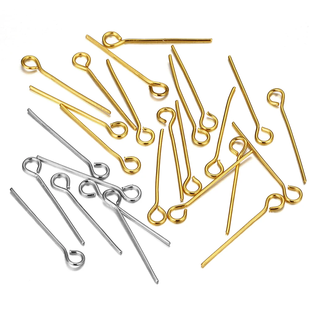 100pcs 쥬얼리에 대 한 스테인레스 스틸 플랫 헤드 핀 공급 만들기 볼 핀 쥬얼리 결과 Headpins 아이 핀 액세서리