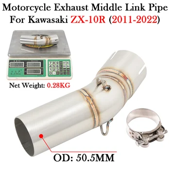 Slip-On Motorcycle Exhaust System Modify Muffler Escape Moto Middle Link Pipe For KAWASAKI ZX-10R ZX10R ZX 10R 2011 - 2021 2022