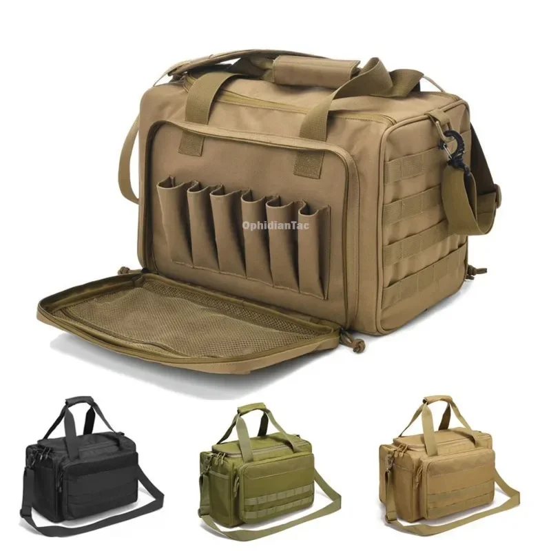 Tactical Gun Range Bag - MOLLE Compatible Backpack For Pistols, Handguns & Shooting Gear