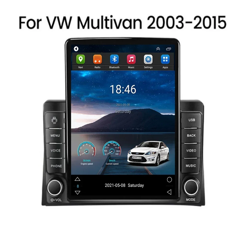 Android Auto Car Radio Lettore Video Multimediale Per Vw Volkswagen Multivan T5 2003 - 2015 Tesla Style Navigation Gps 2Din Audio