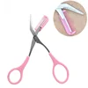 Stainless Steel Facial Hair Removal Shaver Cutter Eyebrow Trimmer Scissors Color Titanium with Comb Removable Makeup Accessories 4