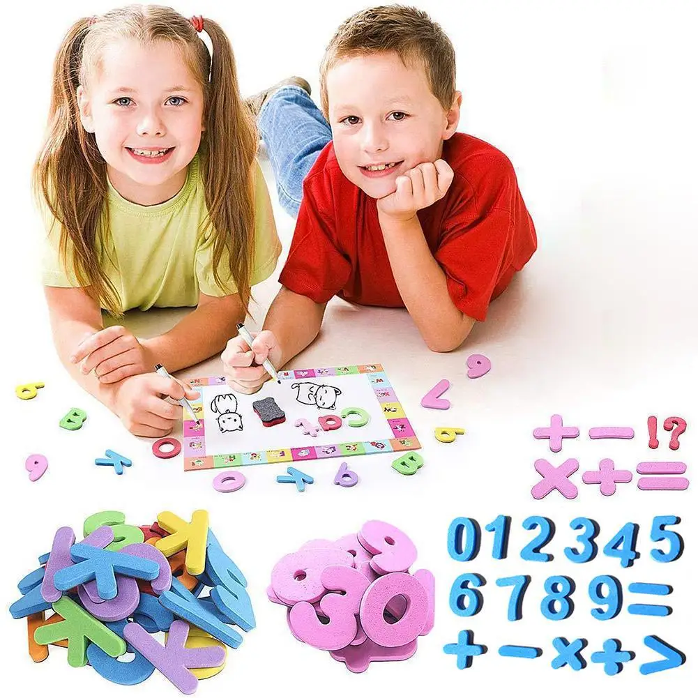 Magnetic fridge magnets Magnetic fridge stickers Magnetic letters 10/26 Pcs Uppercase Lowercase Foam Alphabet ABC Magnets For Fridge Refrigerator Educational learning toys set