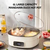 6L Double Hot Pot Cooker Large Capacity Household Electric Cooking Pot Multifunctional 2 Flavor Non-stick Kitchen Pot 2