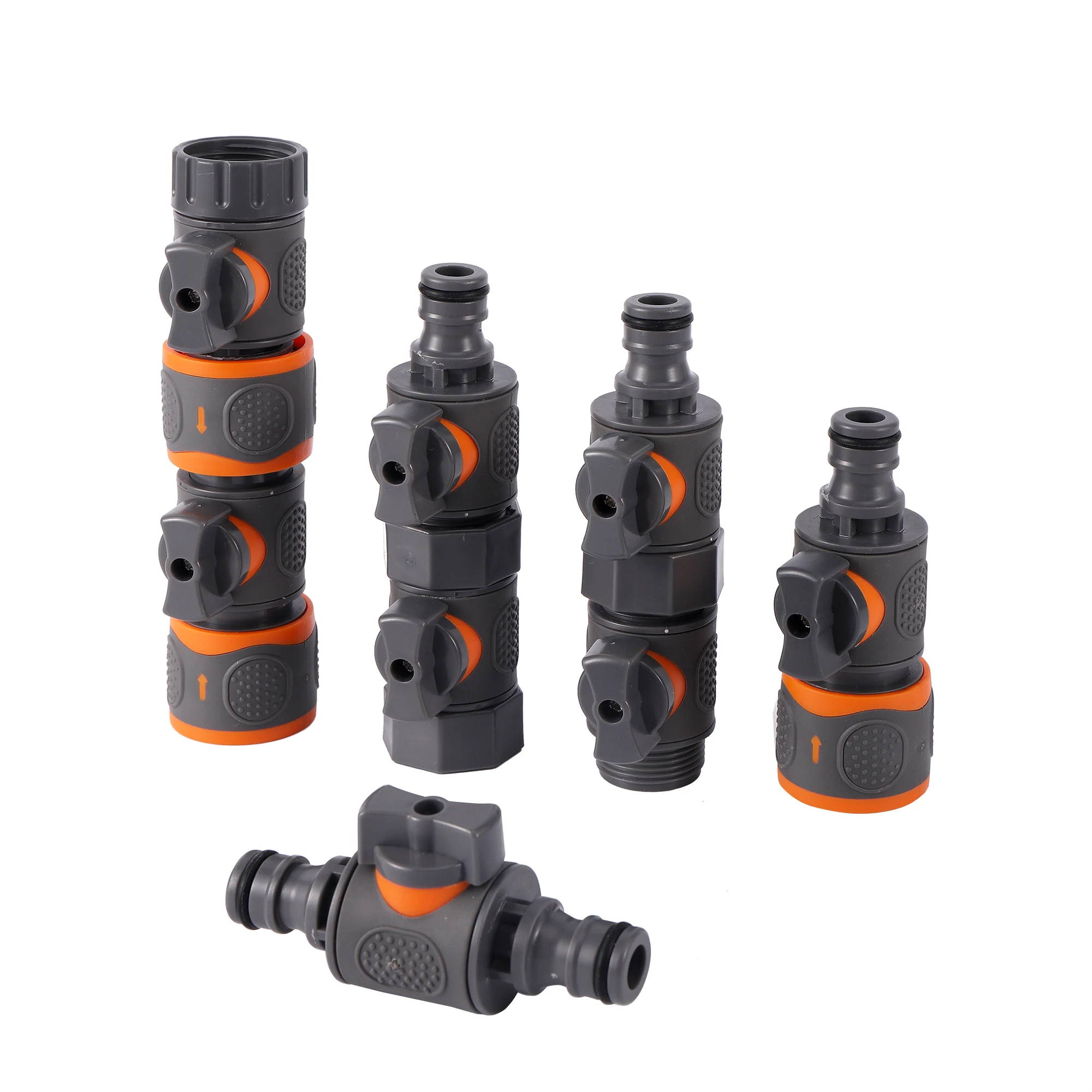 Garden Hose On/Off Valve Quick Connector Male and Female Tap Adapter Y-Joint Kit 1 pc 1/2" 3/4" 1" For Garden Hose Sprinkler garden hose valve garden hose connector hose connector garden hose adapter hose tap adapter garden quick coupling garden hose splitter garden irrigation splitter garden water connector quick connect valve faucet quick connector garden faucet adapter faucet adapter water faucet adapter