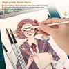 12pcs Premium Round Point Paint Brushes Set Soft Nylon Tips Paintbrush For Watercolor Oil Acrylic Face Body Crafts Rock Painting 3