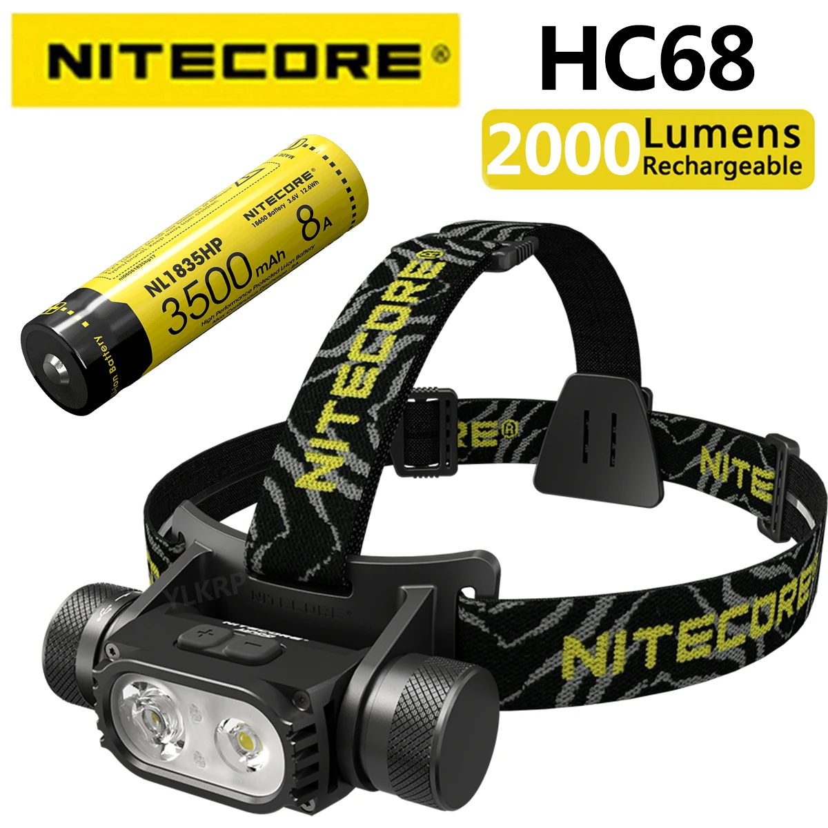 Latarka czołowa NITECORE HC68 2000 lumenów za $66.99 / ~267zł