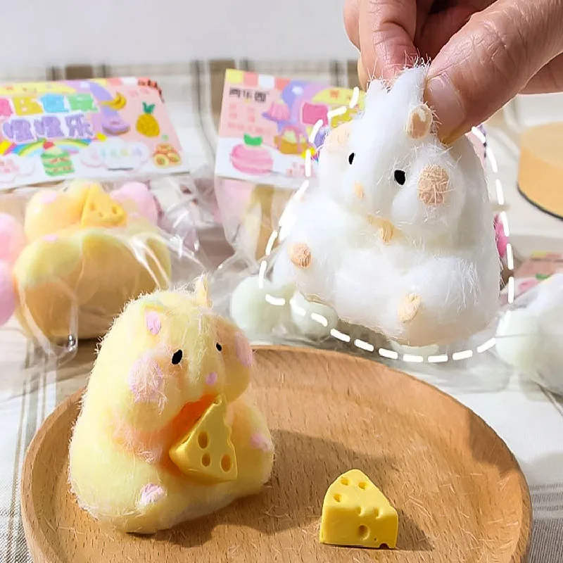 

Q-bomb флокирующий хомяк, сжимаемая музыка, декомпрессионная игрушка, силиконовый медленно Восстанавливающий форму, супер мягкий Симпатичный Хомяк ручной работы, вентиляционная игрушка