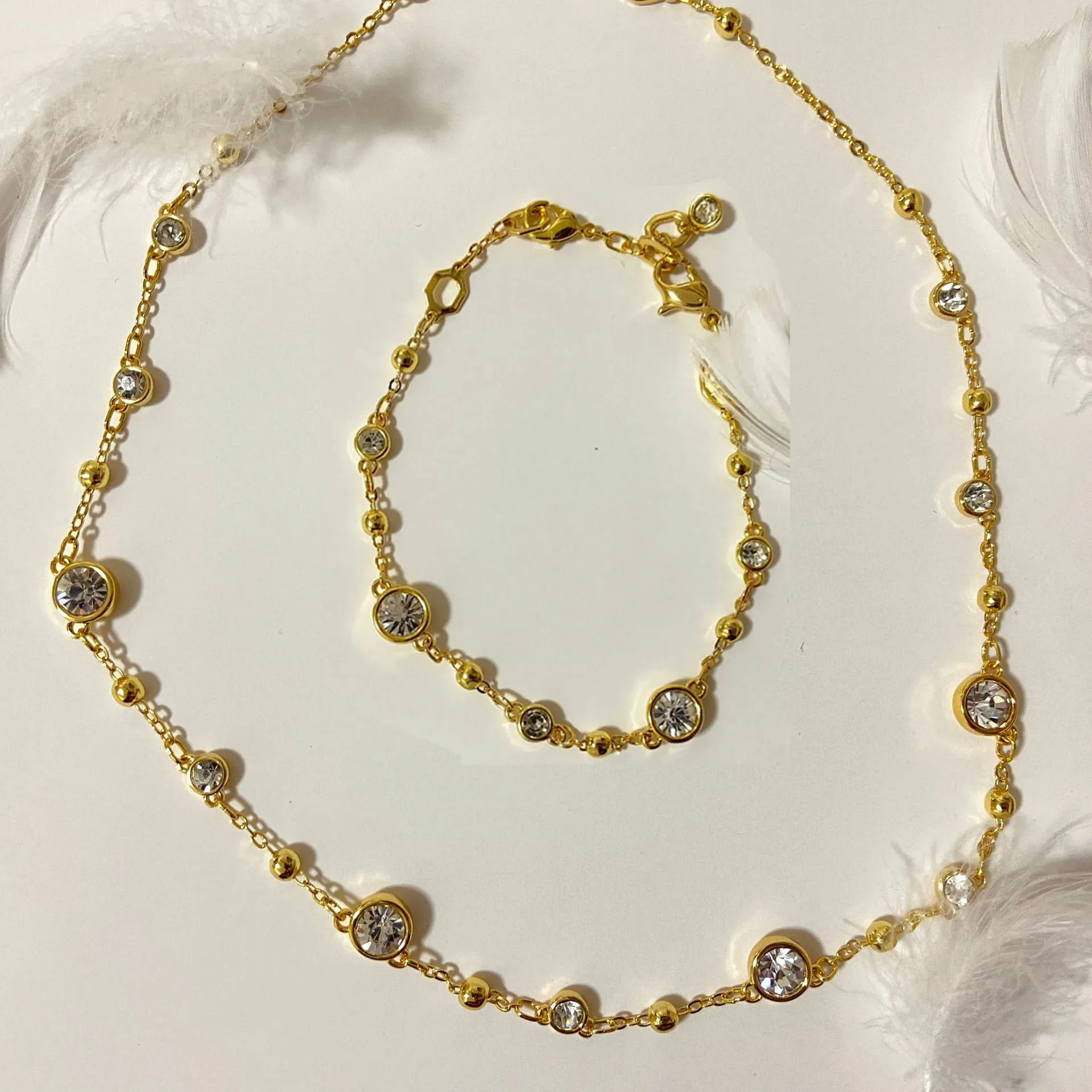 2025 Original Fine Jewelry Set Diversified Wearing Necklaces Simple Zircon Crystal Earring Bracelet for Women Romantic Gifts 5