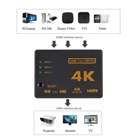 4K HDMI-compatible Switch With IR Remote Control 3 in 1 Out HDMI-compatible Switches 3 Port VIdeo Switcher For DVD HDTV Xbox PS4 - Image 3