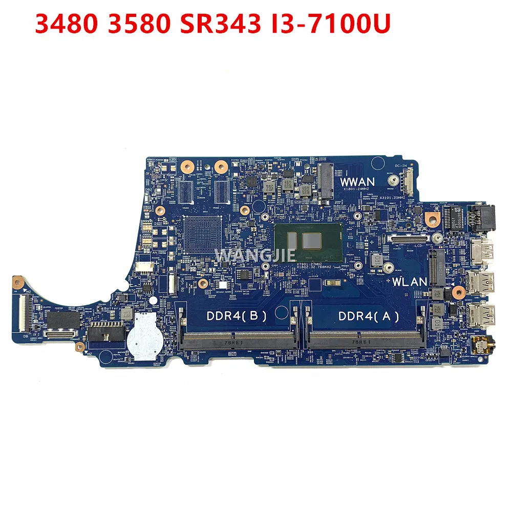 

Материнская плата 16852-1 для ноутбука DELL Latitude 3480 3580 Com SR343 I3-7100U CPU CN-004JRR 004JRR 04JRR 100% рабочий