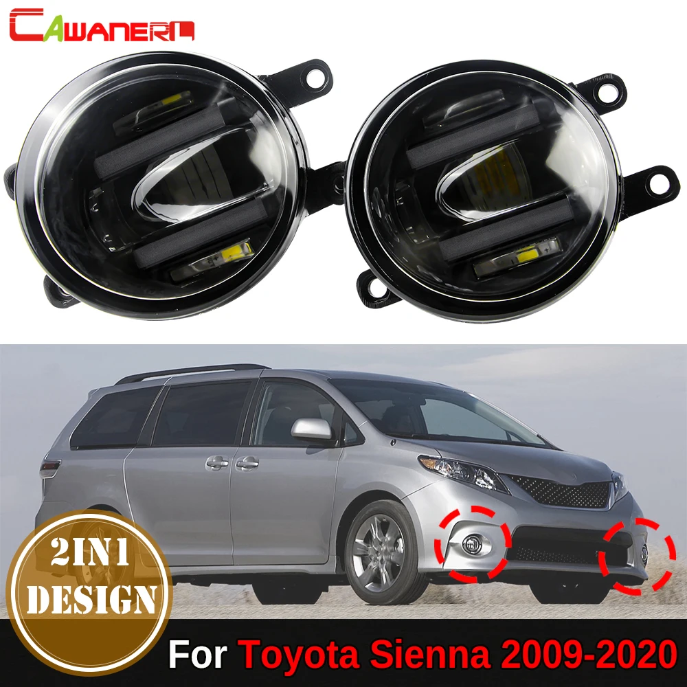 

2 в 1, дневные ходовые огни для Toyota Sienna 2009-2020