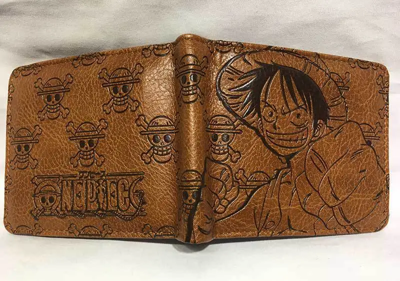 Portafoglio Anime One Piece Luffy E Zoro - Portafoglio Corto In Pelle Con Cerniera E Portamonete - Ideale Per Uomo