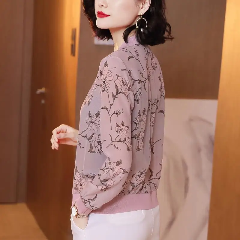 여성용 얇은 프린트 선프루프 가디건, 여름 비치 봄버 재킷, 자외선 차단, 시크한 바람막이 라운드 칼라, 기본 야구 재킷, L09