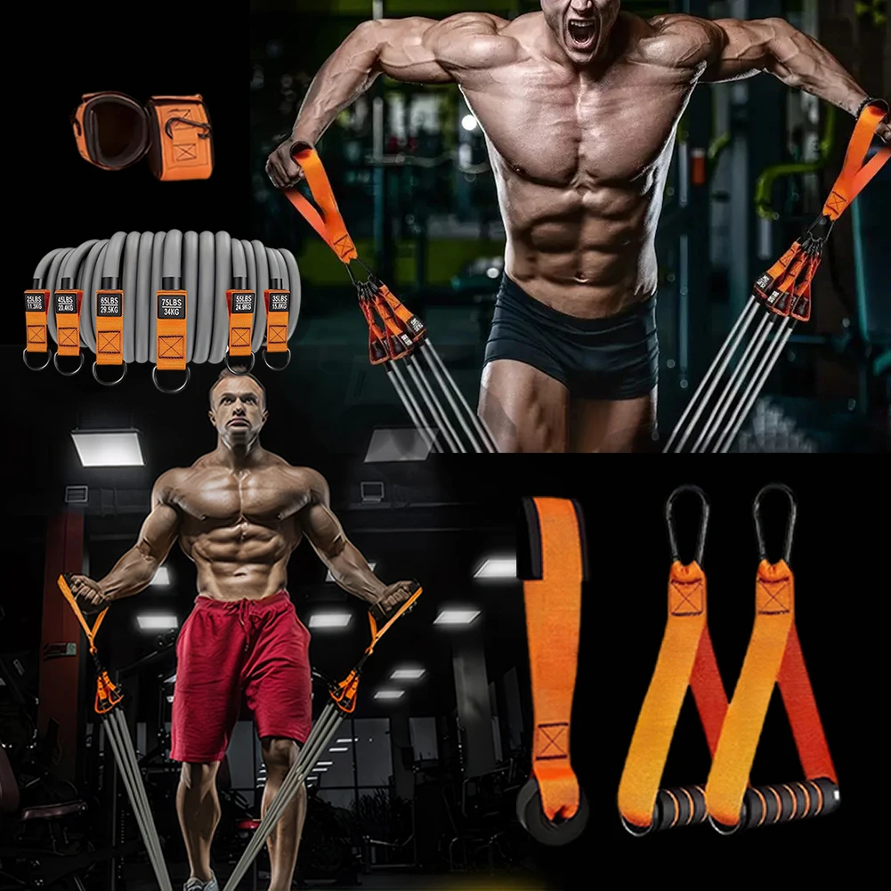 Heavy Duty Resistance Bands Set for Muscle Training and Fitness Workouts