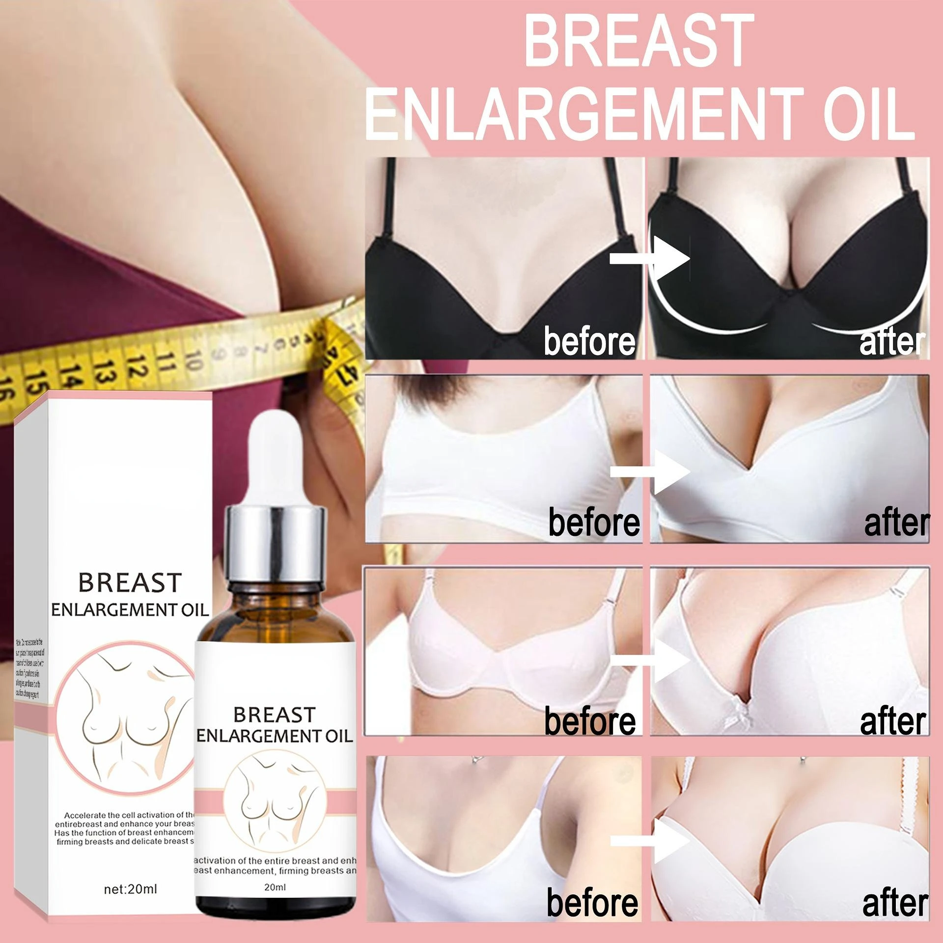 Borstvergroting 2022 Borstoliën Borstvergroting Elasticiteit Borstlift Verstevigende massage Grotere busteverzorging_voghion.com