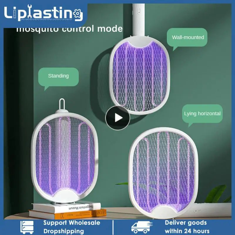 Lampada Per Zanzare Due In Uno Thunderstorm Impact Electric Mosquito Swatter Innovativo Antizanzare Usb Altamente Illuminato Innovat