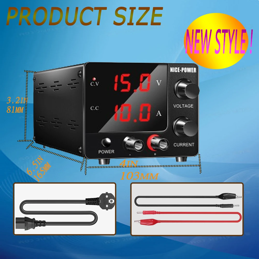 

15V10A bench adjustable power supply with voltage regulator for all types of industrial service power regulation tests