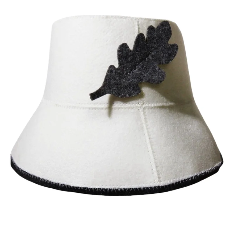 Gray Wool Felt Sauna Bucket Hat